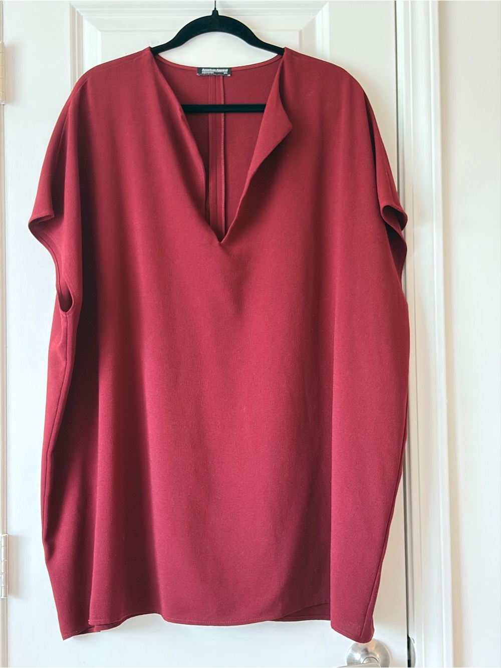 American Apparel Burgundy Oversized Tunic Top | Y2K Minimalist | Size M/L